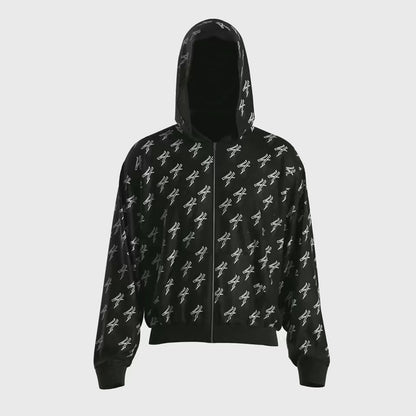 FOURS zip up (black)